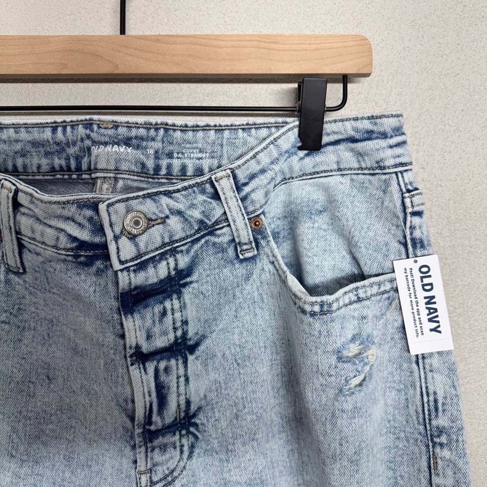 Old Navy High-Rise Curvy O.G. Straight Secret-Smooth Pockets Size 16 - Picture 6 of 10